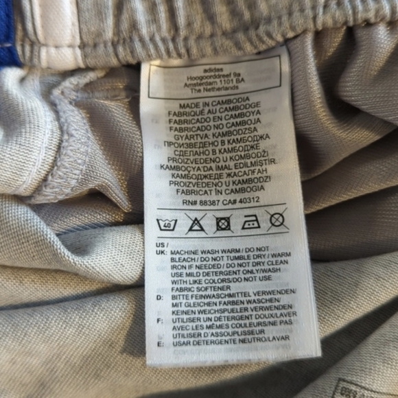 Adidas Men's Gray Track Pants with Red White & Blue Side Stripes Size 2XL - Picture 8 of 10